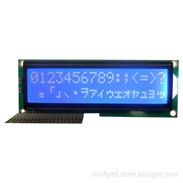 16 x 2 alphanumeric LCD modules with LED backlight, 3.3V voltage, sized 80 x 36mm